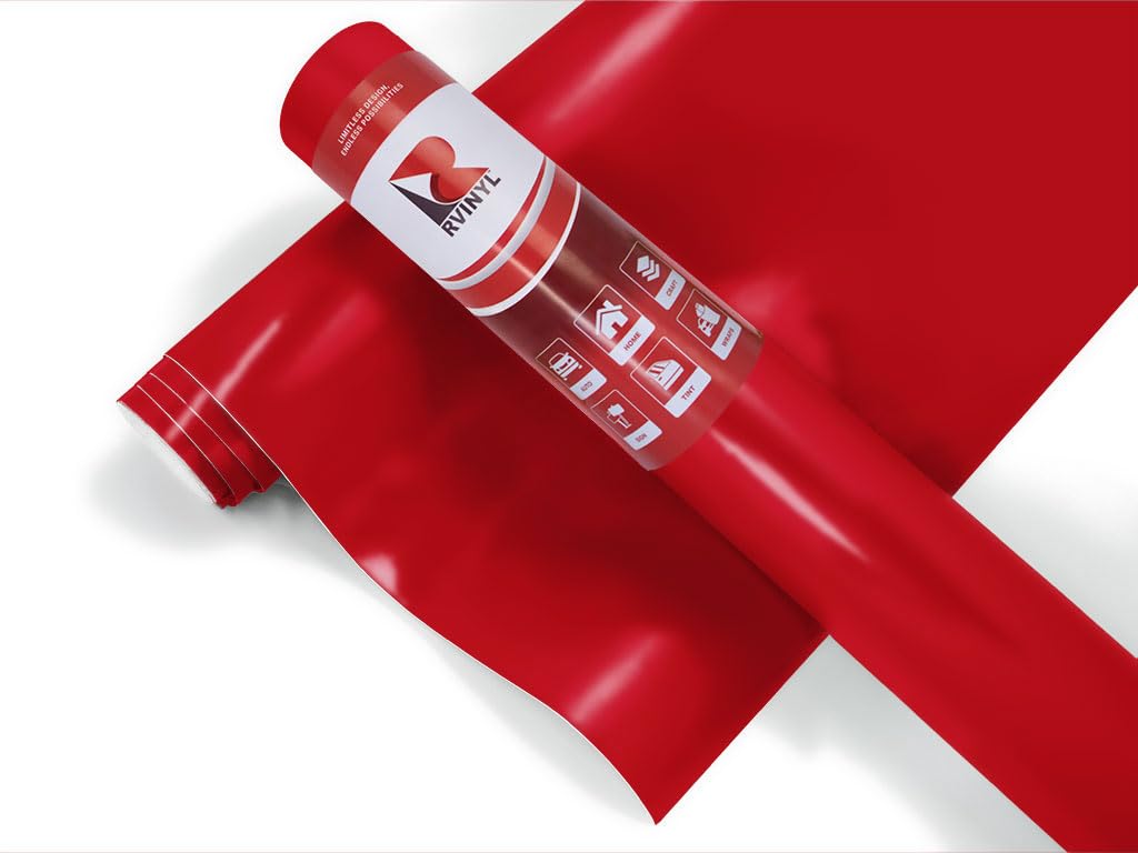 ORACAL 8500 Translucent Red Satin Permanent Adhesive Vinyl Roll for Craft and Sign Cutters (12in x 5ft Roll)