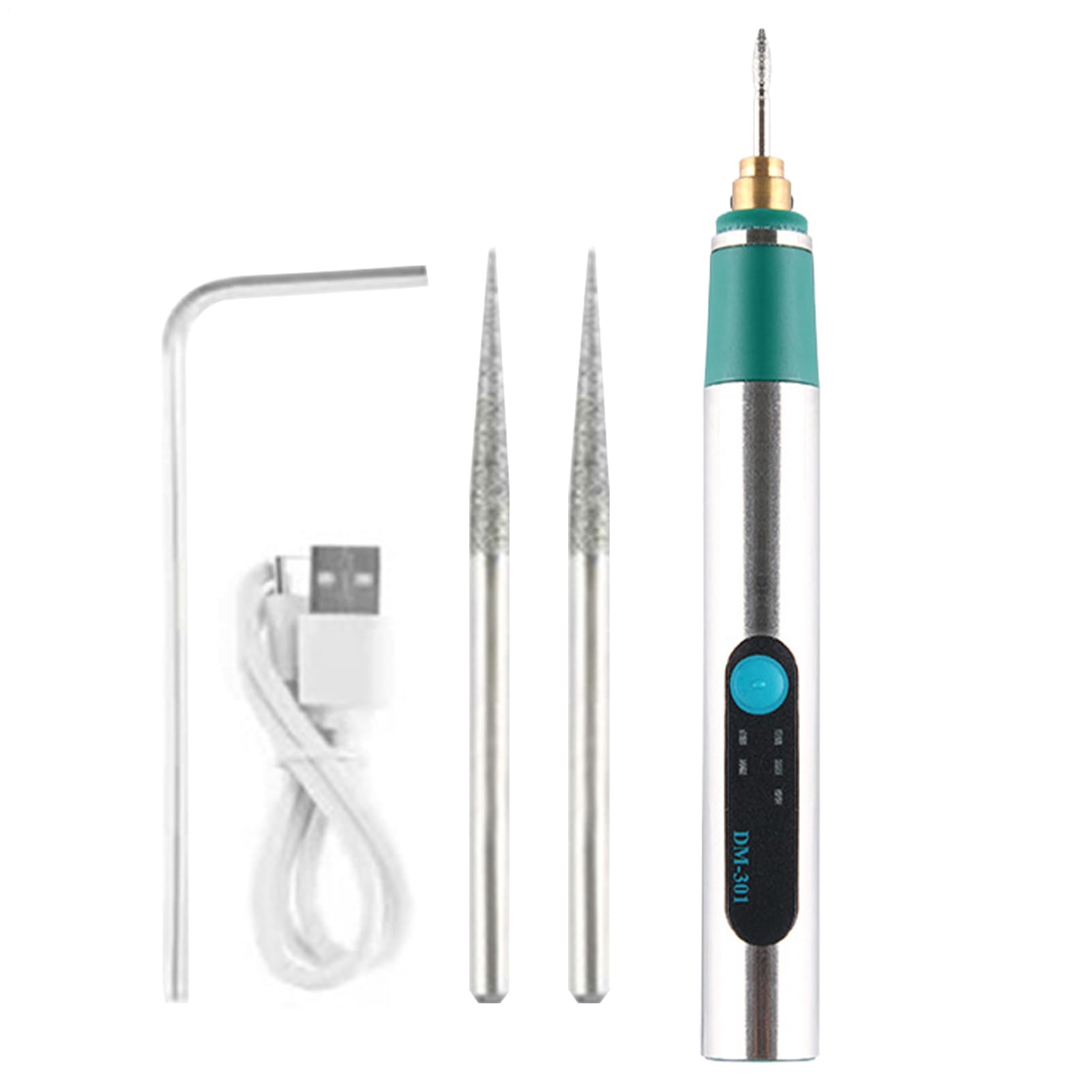 Stylo graveur rechargeable à 3 vitesses pour sculpter le verre et le métal