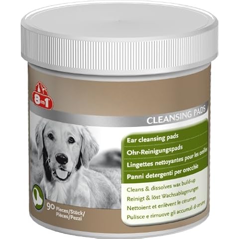 8in1 Ohren-Reinigungspads - speziell für die Ohrenhygiene bei Hunden entwickelte Pads, wiederverschließbare Dose mit 90 Stück Cover