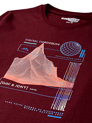 Image of Gini and Jony Boys Grey Printed Cotton Full Sleeves T-Shirt