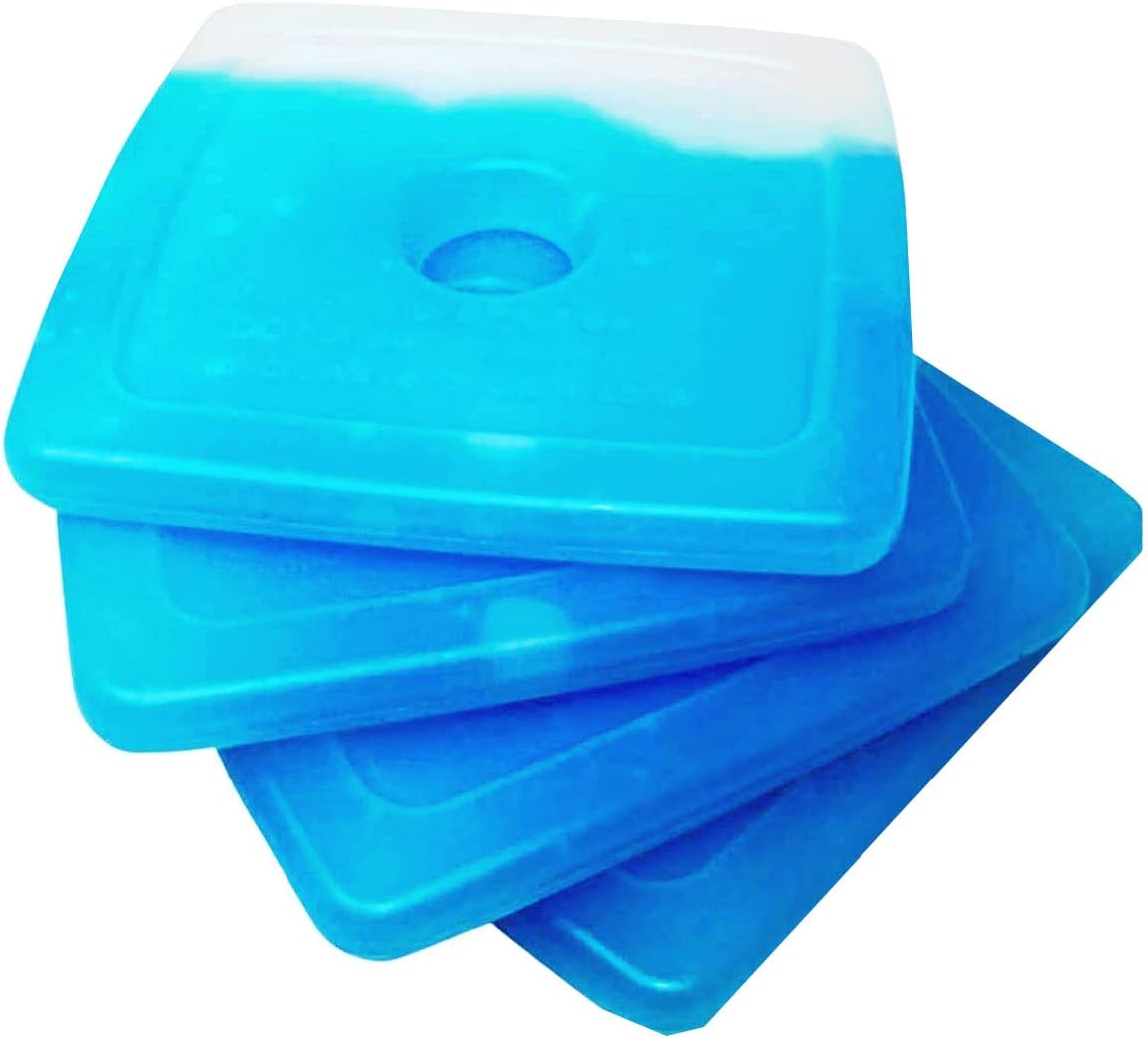 12 Piece Compact Icepacks for Lunchbox, Lunch Bag Ice Pack Reusable to Keep Food Fresh - Non Toxic and BPA Free Ice Packs for Lunch Box, Lightweight Thin Ice Packs for Easy Use and Storage