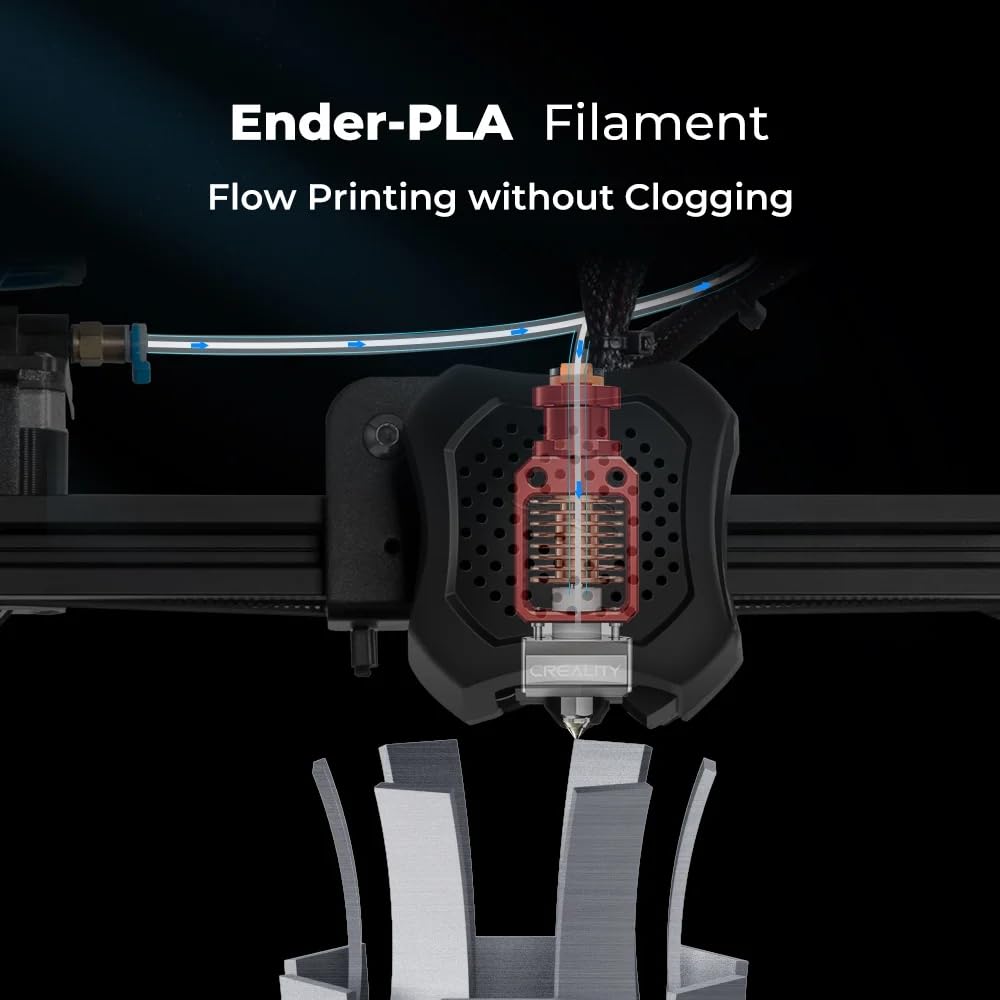Ufficiale Creality PLA Filamento 1,75 mm per Stampante 3D, Bobina di Cartone da 2 kg (4,4 libbre), Dimensionale +/- 0,02 mm, Adatta alla Maggior Parte delle Stampanti 3D FDM(Bianco+Grigio)