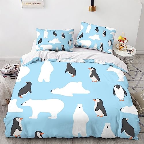 1678151450_bogatyr-club-p-siluet-belogo-medvedya-foni-instagram-73 Funda Nórdica Ropa De Cama Juego De Funda De Edredón Niñas 3 Piezas para Niños Adolescentes Colcha 3D Funda De Edredón con Cierre De