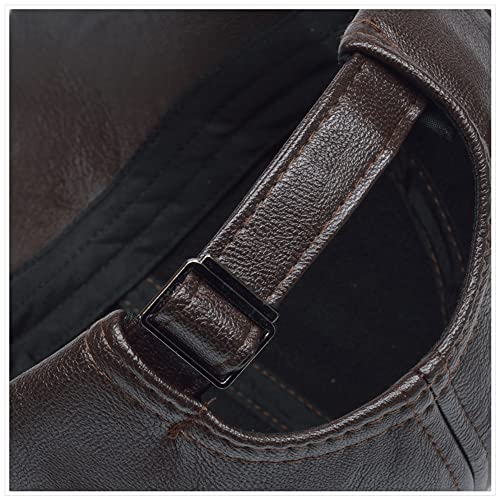 Boné de beisebol simples masculino, boné de beisebol clássico de poliuretano estruturado ajustável,