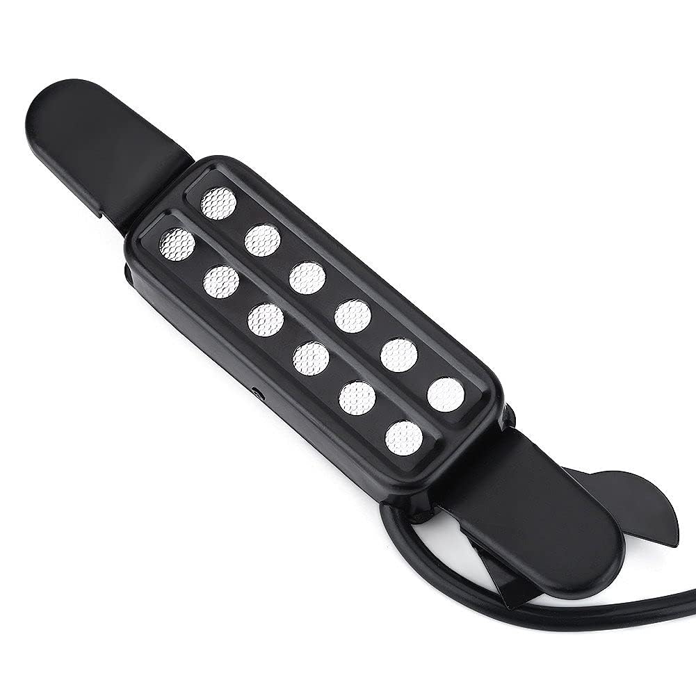 Alomejor Micro Guitare Acoustique,amplifie Son Clair Naturel avec 12 Trous sonores,transducteur Capture magnétique pour Musiciens débutants Professionnels en Studio scène répétition