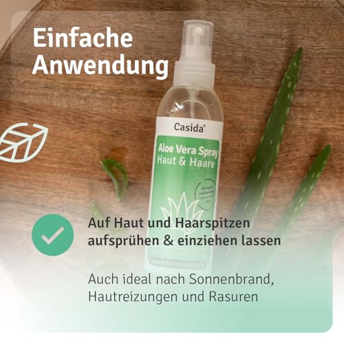 Aloe Vera Spray Haut & Haare - Intensives Feuchtigkeitsspray mit Aloe Vera - aus der Apotheke - 200 ml