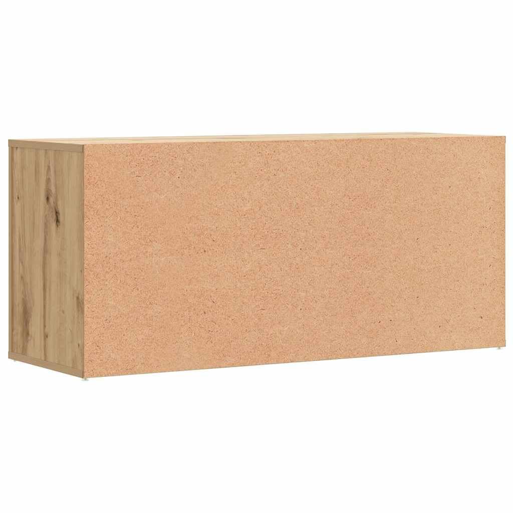Hothingwell Schuhbank, Eiche, 2 Fächer, Aufbewahrungsmöbel aus robustem Holz, bequeme Sitzfläche zum Ausziehen der Schuhe, leicht zu reinigen mit einem feuchten Tuch