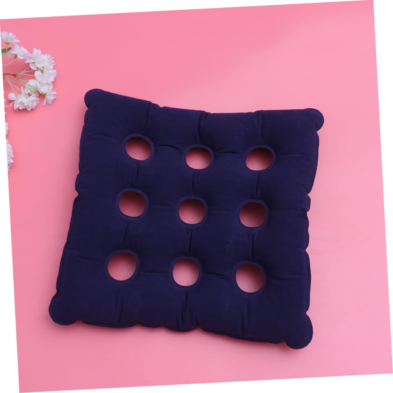 KOMBIUDA Cojín Inflable para Silla de Ruedas Azul de Flocado