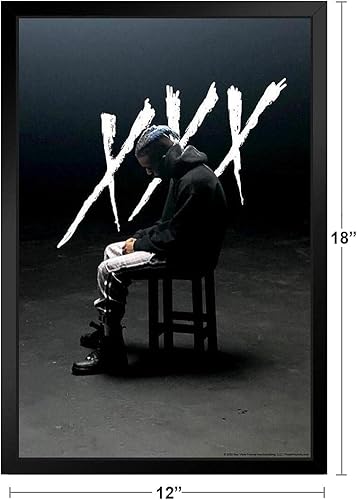 Miniatura 5 de XXXtentacion - Póster con capucha XXX Merch Bad Vibes Forever Skins Trap Music, Estética de Madera Negra