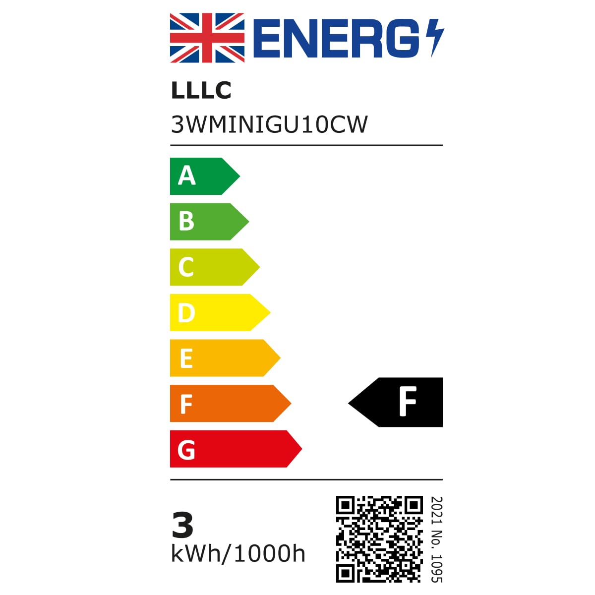 Long Life Lamp Company 3 x 3w LED Small Mini GU10 35mm Light Bulb Cool ...