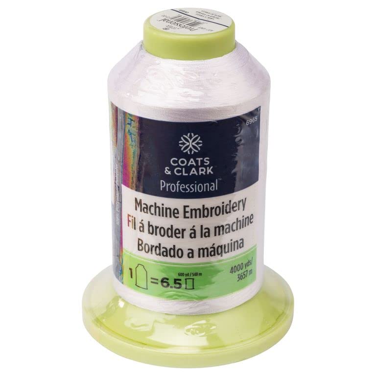 Hilo para bordado máquina 4000 yardas blanco miniatura 4