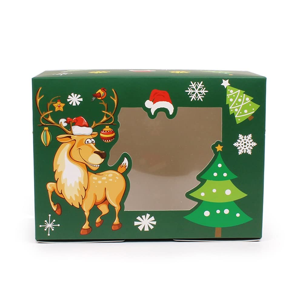 Weihnachtsgeschenkbox Süßigkeiten Geschenkbox 12 stücke Weihnachten Keks Box Kraftpapier Süßigkeiten Geschenk Boxen Taschen Essen Verpackungsbox Weihnachtsfeier Kinder Geschenk Weihnachtsgeschenkbox g