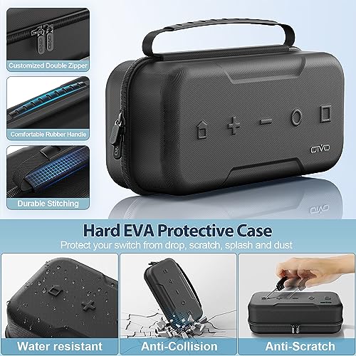 Image of Nintendo Switch /OLED Compatible Carry Case - Large Hard Shell Case for 20 Games & Accessories, Black