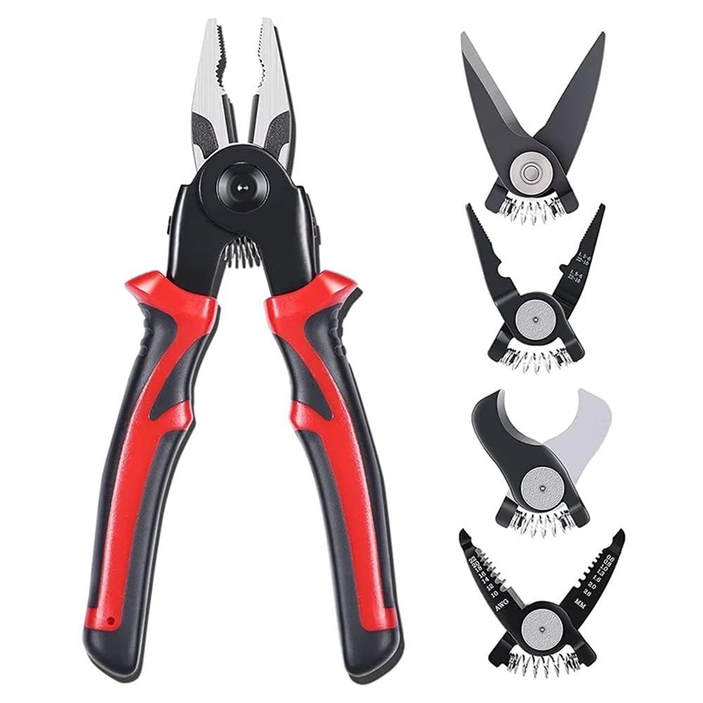 BHAVYATA™ multifunctional Pliers Tool Kit 5 in 1 Interchangeable Heads Special For Electricians Combination Lineman Pliers,Cable Cutting,Wire Stripping,Crimping Tools (B0DGXHV5RF) Amazon Price History, Amazon Price Tracker