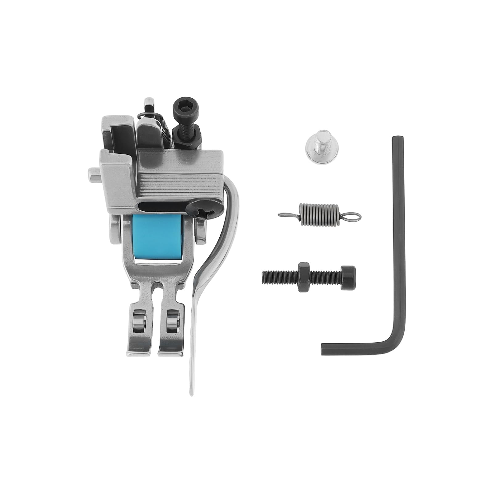 Pied Presseur à Rouleau Multifonction 5 En 1 #T5 - Compatible Singer, Juki, Brother - Guide De Bord Ajustable (bleu)