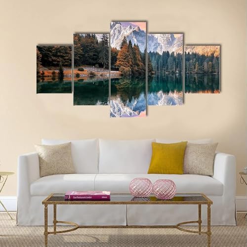 Toile peinture tableau decoration murale polyptyque italien avec cadre en bois