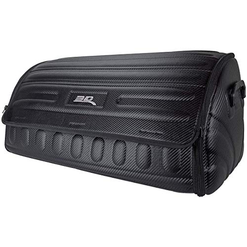 3D MAXpider Foldable Semi Hard Shell Handy Trunk Car Organizer with Top Cover, Mesh Pockets, Carry Handles (Large) (9398-09)