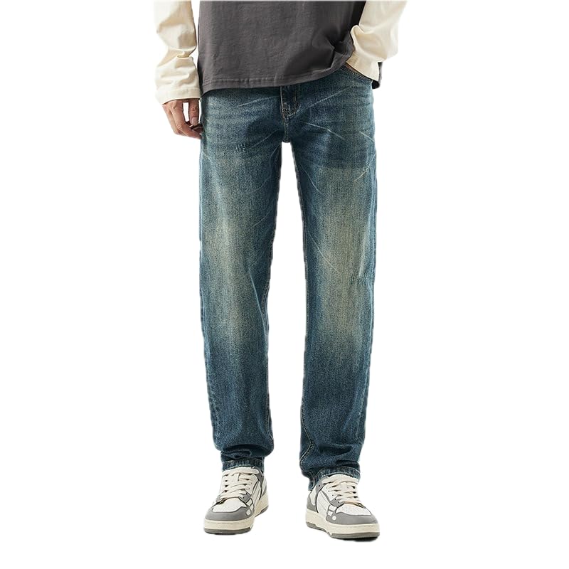Pants Trousers Denim Spring and Autumn Elastic Men's Jeans Harlan Cone Small Straight Tube Versatile Cool Trendy Style