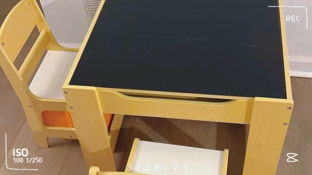 Amazon.co.jp: GYMAX 子供用テーブル 3点セット キッズデスク チェア