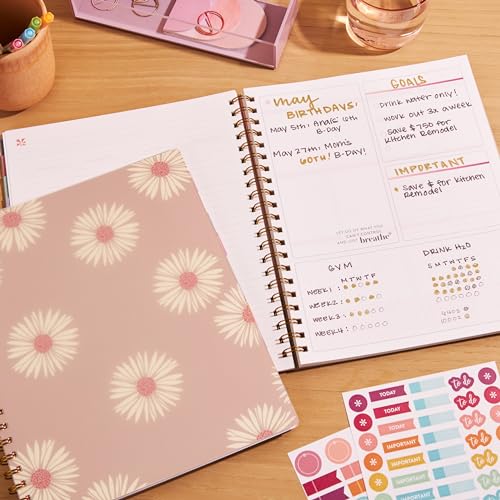 Erin Condren Inspired Collection - Large Undated Planner, Daisies cover - Thumbnail 2