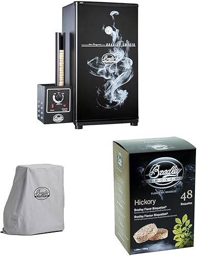 Miniatura 8 de Bradley Smoker BS611 - Ahumador eléctrico y bisquetas de mezcla especial de manzana (paquete de 48)
