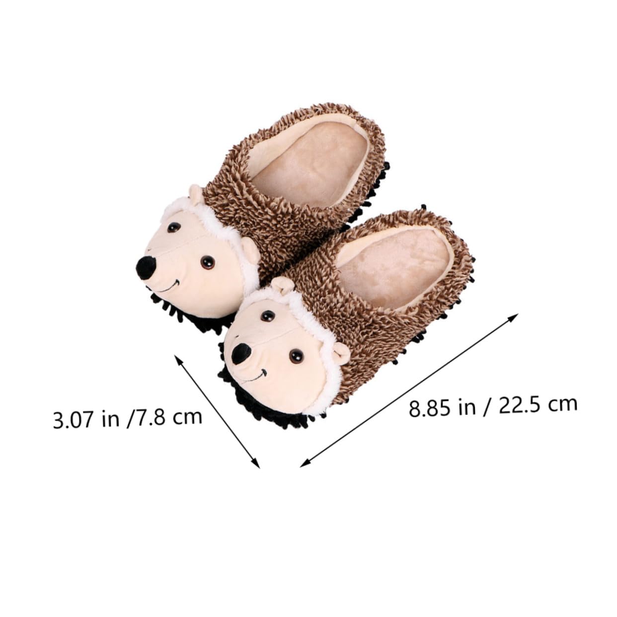 Beaupretty Pantuflas de Erizo de Dibujos Animados Talla 35-36 Felpa Algodón