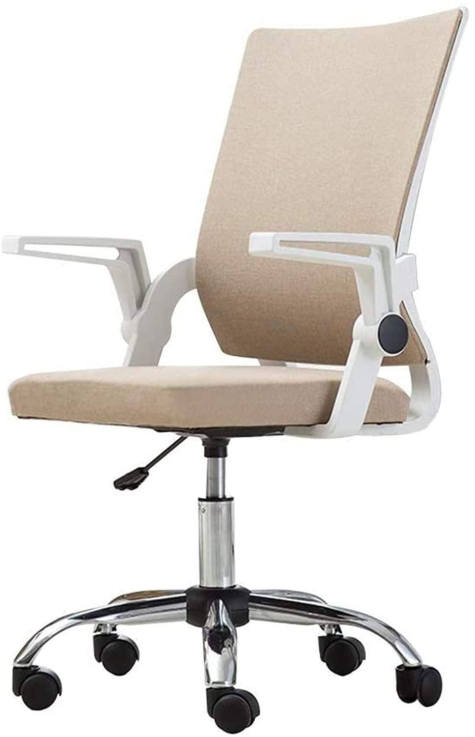Chaise pivotante de conférence ergonomique MU assise coton lin réglable en hauteur modèle B