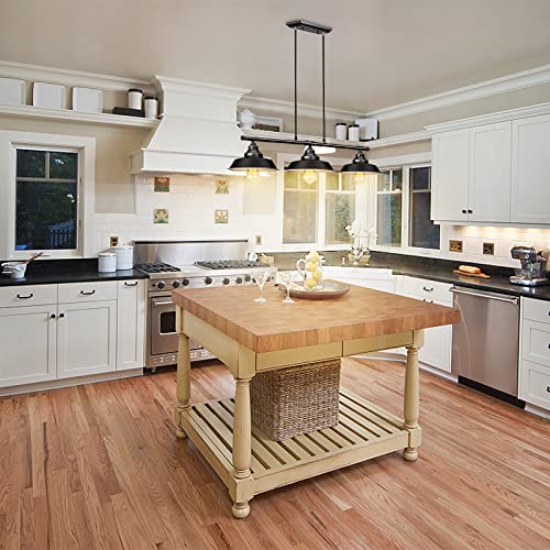 Elibbren 3-LIGHT HEAD Industrial Kitchen Island Pendant Light, Elibbren Rustic Farmhouse 3-Lights Pendant thumb #6