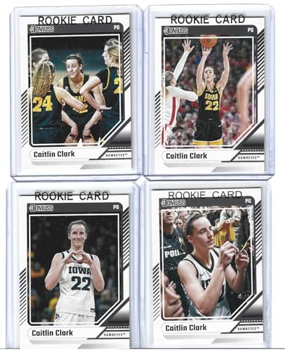 Caitlin Clark 4 Card Rookie Lot Donruss Iowa/Indiana Rookie Of