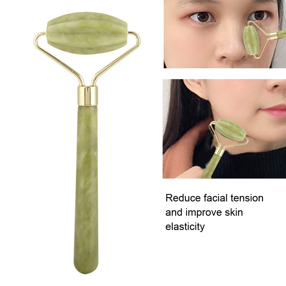 Ensemble Rouleau De Jade Et Gua Sha, Rouleau D'instruments De Beauté, Outil De Massage du Visage, Outil Guasha Pour les Yeux, le Cou, le Corps, les Soins de la Peau, la Relaxation Musculaire