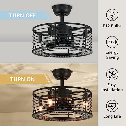 Caged-Ceiling-Fan-with-Lights-Modern-Enclosed-Ceiling-Fan-Indoor-with-Remote-Control-Black-Industrial-Fandelier-Ceiling-Fan-Light-Kit-for-Bedroom-Kitchen
