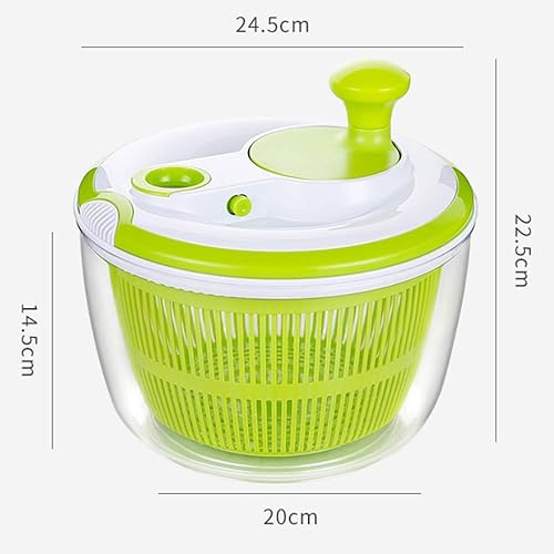 Miniatura 6 de NBSXR Molinillo de ensalada grande de 5 cuartos de galón, sin BPA y diseño de secado rápido, secadora manual de lechuga y lavadora de verduras, para