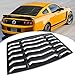 Rear Window Louver Windshield Sun Shade Cover Fit for Ford Mustang 2005 2006 2007 2008 2009 2010 2011 2012 2013 2014 Matte Black ABS Lambo Style
