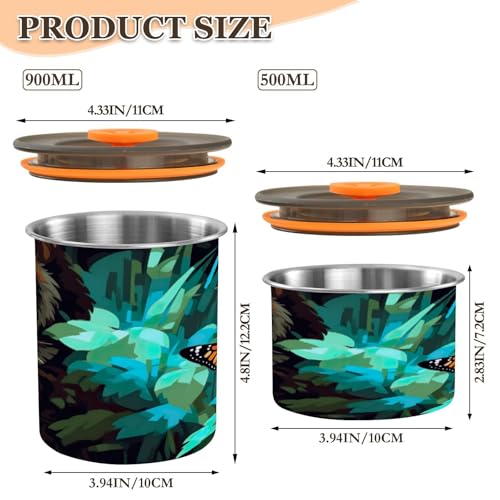 Envase Hermético de Acero Inoxidable Blueangle 900ml miniatura 2