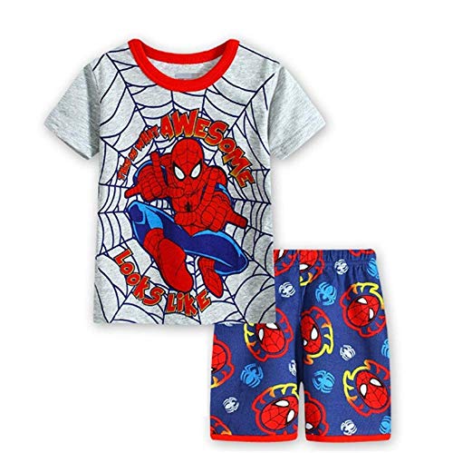 Little Big Boys Pajamas Set 100% Cotton Kids Short Snug Fit Pjs Summer Toddler Sleepwear (34, 6T, 6_years)