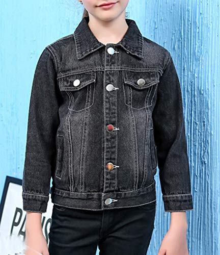 ASHER FASHION Baby Girls Boys Denim Jacket Long Sleeve Jean Coat Button Down Outwear Toddler3