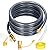50FT 3/4" ID Natural Gas Hose with Quick Connect 3/4" ID Natural Gas Hose with Quick Connect Fittings for NG/LP Propane Appliances, Grill,Patio Heaters,Generators, Indoors & Outdoors
