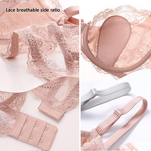 Soutien-gorge grande taille push up rose avec armatures classiques