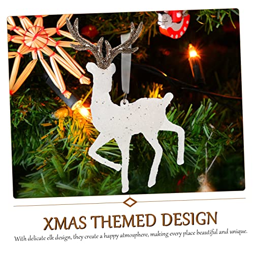 Nolitoy 4Pcs Christmas Elk Pendant Glass Clear Ornaments Xmas Gifts Xmas Tree Ornament Glass Ornaments For Crafts Clear Glass Christmas Ornaments Hanging Ornament Elk Hanging Ornaments Pvc #TOP5