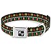Dog Collar Seatbelt Buckle Christmas Sweater Stitch Green White Gold Red 11 to 17 Inches 1.0 Inch Wide