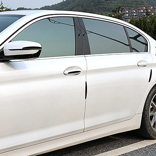 Pinsheng 8 Stück Auto Stoßstange Schutzleiste, Universal Rubber Anti-Scratch Auto Ecke Stoßstangenschutz Streifen Aufkleber für alle Autos (Schwarz-Weiss)