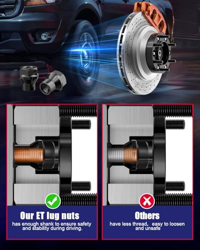 Image of 6x5.5 Hubcentric Wheel Spacers for 1995-2023 Tacoma 1989-2024 4Runner with ET Lug Nuts, 1.5 inch 6x139.7 Forged Spacer with 12x1.5 Studs & 106mm Hub Bore Tundra FJ Cruise Fortuner Sequoia GX460 GX470