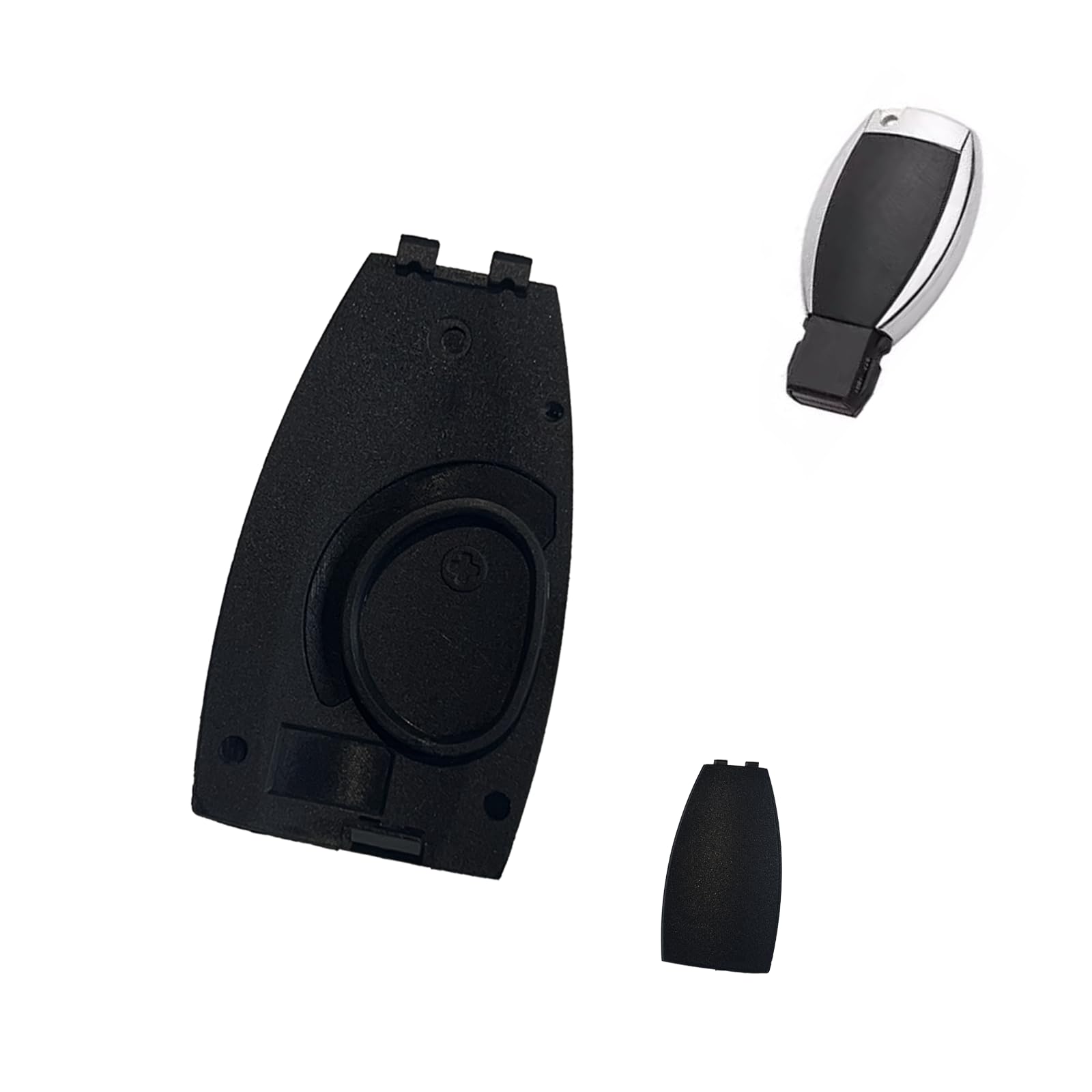 Clwalny Key Rear Cover for Car, Key Fob Battery Back Cover Replacement, Car Accessories Key Shell Case Compatible with Mercedes Benz B-Class C-Class E-Class W204 3 Buttons Car Key Fob Case