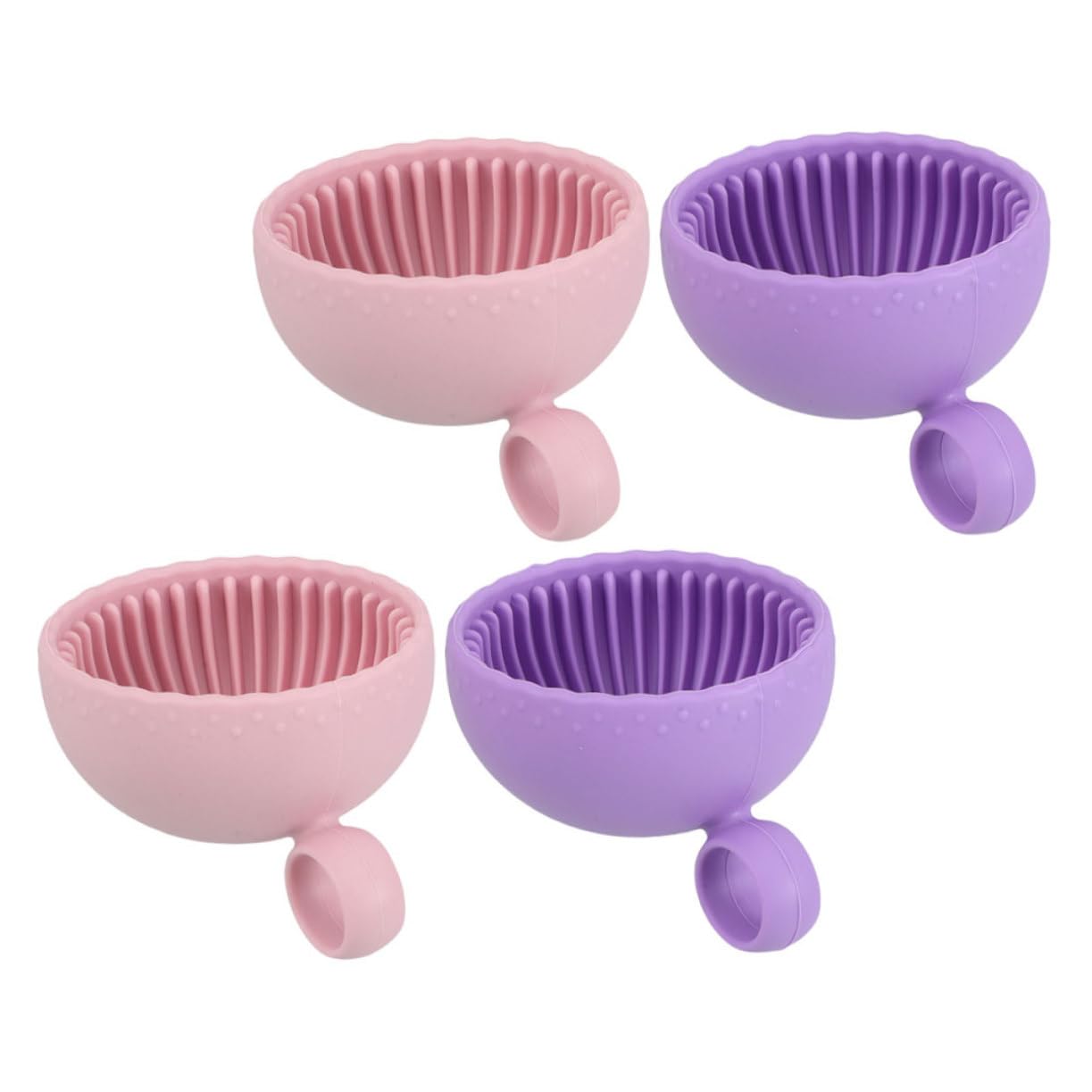 BESTYASH 4pcs Makeup Brush Cleaning Bowl Make up Brushes Cleaner Brush Cleansing Cup Makeup Brush Cleaner Bowl Portable Makeup Brush Cleaner Silicone Makeup Brush Cleaner Cup