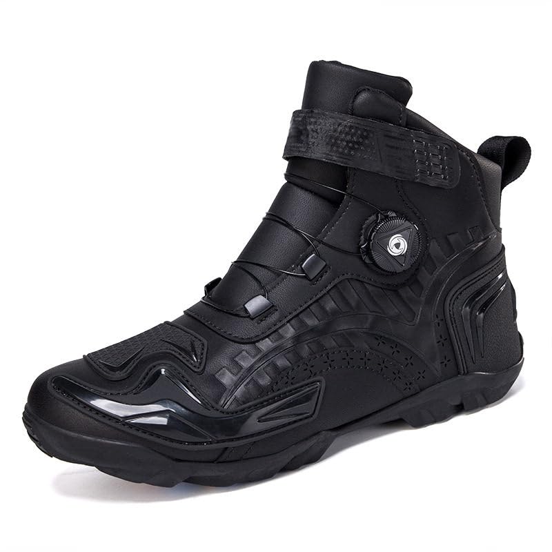 Chaussures De Moto (36-48) – Conception à Boucle Rotative, Baskets Antidérapantes/Confortables/Respirantes, Chaussures De Moto Décontractées Pour...