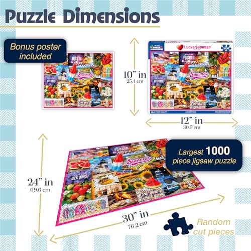 White Mountain 1000 Piece Jigsaw Puzzle 4th of July, I Love Summer by White Mountain - Used condition - Image 2