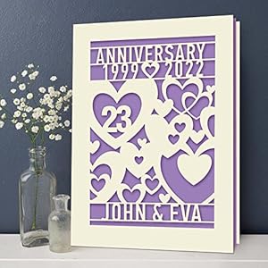 EDSG Personalized Anniversary Wedding Card Anniversary Wedding Gifts for Lover Couples Girl Women Wife Her Anniversary Keepsake Greeting Card with Any Name and Date with Envelopes(Lilac Purple) EDSG Personalized Anniversary Wedding Card Anniversary Wedding Gifts for Lover Couples Girl Women Wife Her Anniversary Keepsake Greeting Card with Any Name and Date with EnvelopesLilac Purple