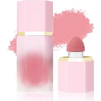 Cream Liquid Blush Makeup Air Cushion Blush for Cheeks High Pigment Weightless Velvet Mousse Natural Looking Long Lasting Christening Finish Easy to Blend Blush #1 Love Cake