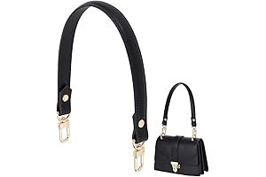 PH PandaHall Black Genuine Leather Short Purse Strap