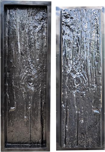 Concrete Molds DIY Set 2 pcs Big Molds Old Wooden Boards Expressive Wood Texture New Design Concrete Mould Garden Stepping Stone Path Patio Pavers for Garden Walkway Model S73